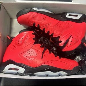 Jordan Red and Black Sneakers